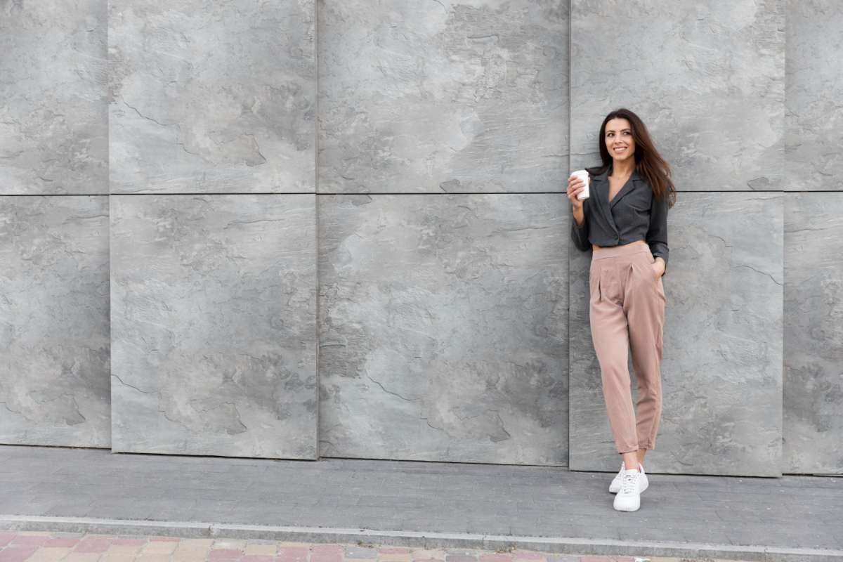 pantalon taille haute