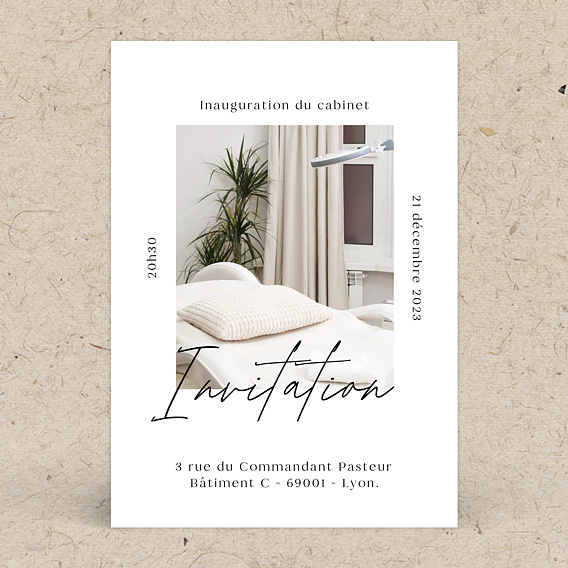 Invitation professionnelle Inauguration cabinet