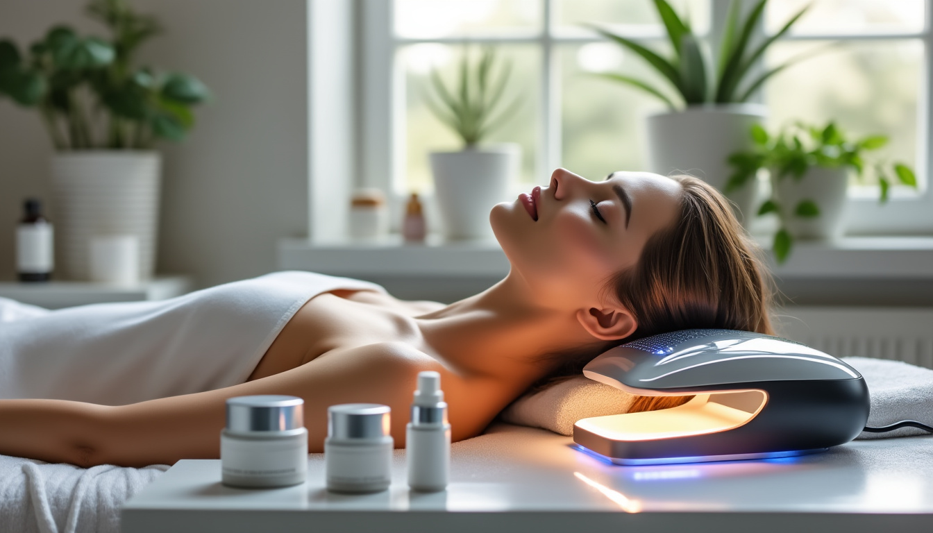 découvrez les bienfaits d'un appareil de luminothérapie visage professionnel pour vos soins esthétiques. optimisez votre routine beauté en stimulant la production de collagène, en réduisant les signes de vieillissement et en améliorant l'éclat de votre peau grâce à cette technologie innovante.