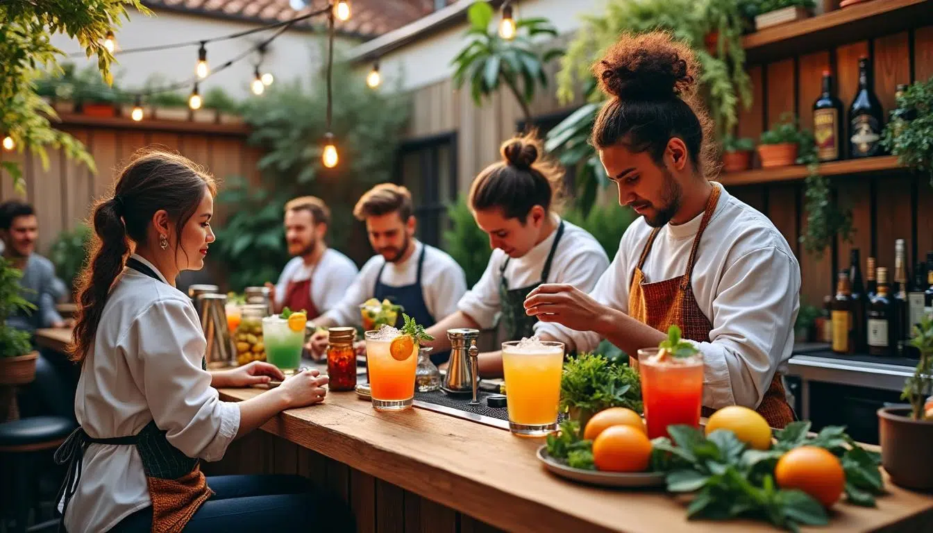 découvrez notre bar éphémère à cocktails où créativité et saveurs se mêlent pour vous offrir une expérience unique et raffinée. laissez-vous surprendre par des mélanges innovants et délicieux.