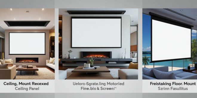 découvrez les différentes options d'installation pour un écran de projection motorisé, adaptées à tous les espaces et besoins, pour une expérience visuelle optimale.