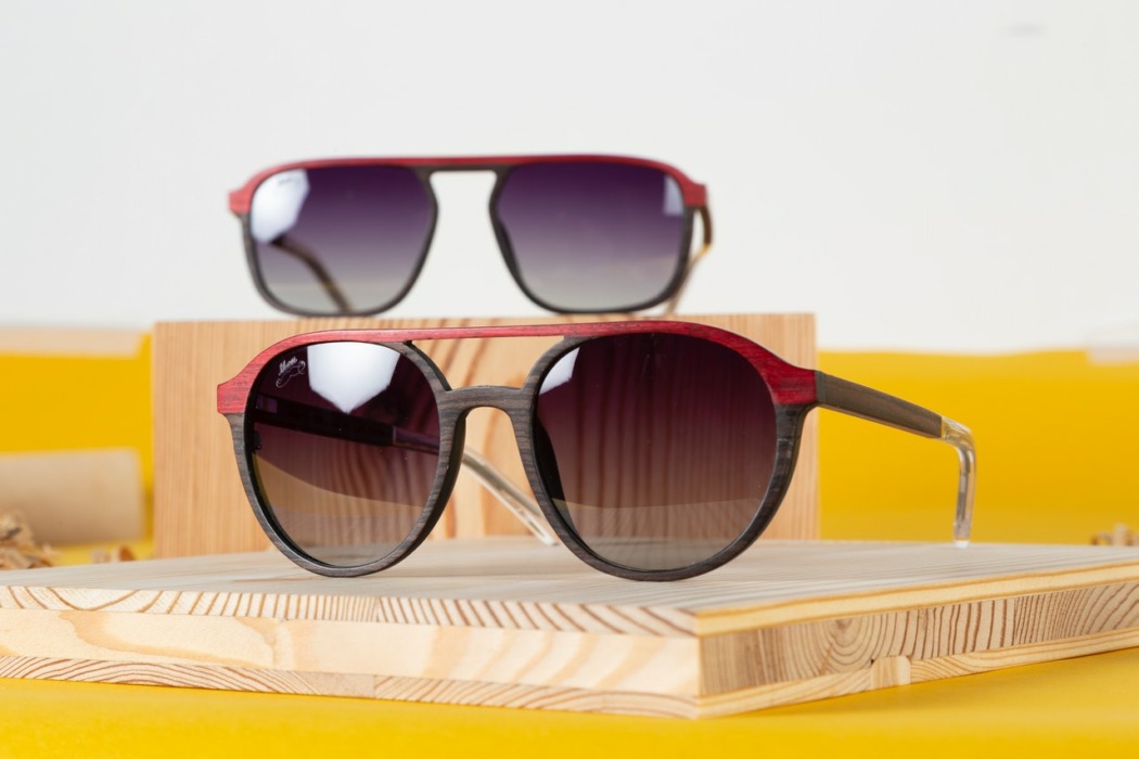 Lunettes de soleil en bois