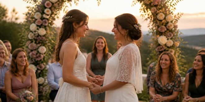 découvrez nos conseils pour organiser un mariage lesbien authentique et plein d'amour, avec une cérémonie sincère qui célèbre votre union unique.