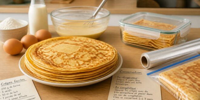 découvrez une recette de crêpes facile et des conseils pratiques pour bien les conserver et les déguster fraîches plus longtemps.