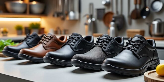 découvrez notre sélection des 10 meilleures chaussures de sécurité pour cuisine alliant confort et style, idéales pour les chefs professionnels. assurez votre sécurité en milieu de travail tout en restant à l'aise toute la journée grâce à notre guide complet.