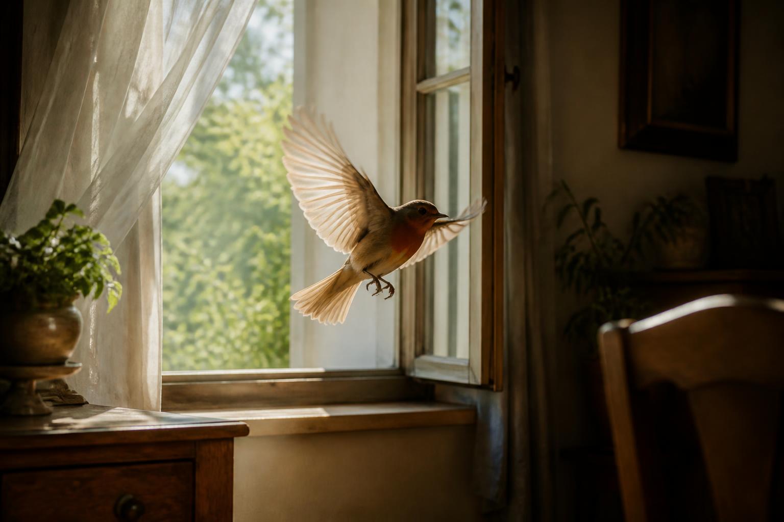 découvrez la signification et les interprétations mystérieuses lorsqu'un oiseau entre dans votre maison, un phénomène porteur de messages symboliques et spirituels.