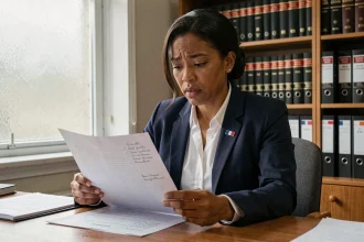 Femme étudiant des documents pour préparer les 200 questions du test de naturalisation française