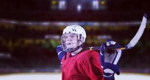 hockey player portrait