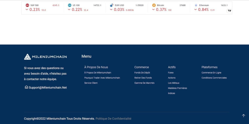 inconvénients Milleniumchain.com