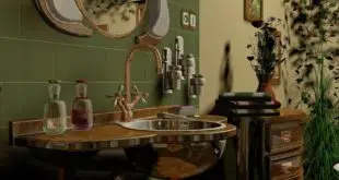 lavabo chic et rétro