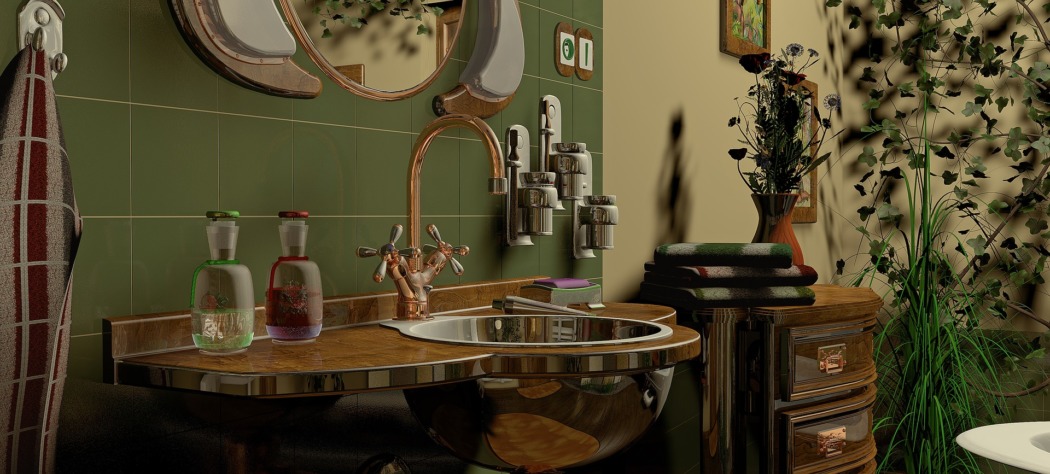 lavabo chic et rétro